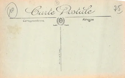 Paris — Caserne du Château d'Eau et la Statue de la République — LL. — n°833 — Verso