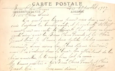 Maison bombardée à Soissons — rue du Château — éditeur P. C. Soissons, n°3 — Verso