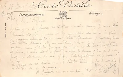 Sobran — Vue des collines — éditeur Olché, Section photographique de l'Ardaée, n° 133 — Verso
