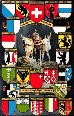Les cantons suisses — scènes de l'histoire suisse — éditeur Photoglob - Wehrli A. G. - Zürich