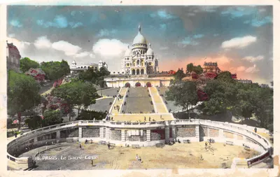 Paris. Le Sacré-Cœur — vue panoramique depuis les marches du montmartre, éditeur imprimeur non identifié, n°19