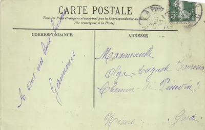 Grottes de Betharram — Le Tunnel de la Rivière — LL. — n°18 — Verso