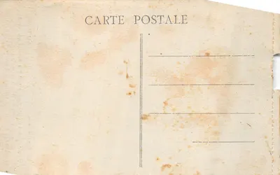 Przemieszczanie się z epoki paleolitu w Solutré — Czaszka 4. aurignacjan — Wyd. Ducôté (1924) — Rewers