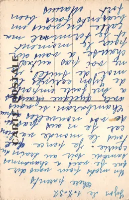 LYON — Pałac Giełdy — L. A. — nr 61 — Stara pocztówka — Rewers
