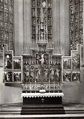 St. Jakobskirche — Hochaltar des Ostchors 1466 — éditeur A. Ohmayer, n° A 55