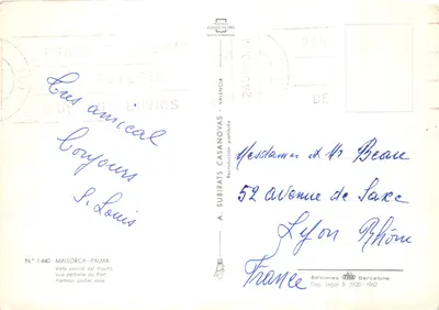 Palma de Mallorca — częściowy widok portu — wydawca Ediciones OSD, nr 1.440 — Rewers