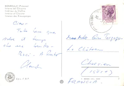 Monreale — Intérieur du cloître — Ediz. F.B.P — Verso