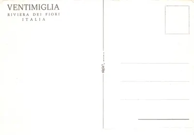 Ventimiglia — panoramowy widok miasta i portu — wydawca SIGLIA* IMPERIA — Rewers