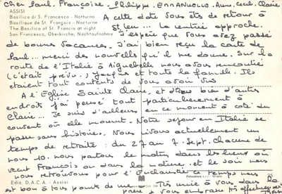 Assisi - Bazylika Świętego Franciszka - nocna — wydawca Ediz. D.A.C.A. - Assisi — Rewers