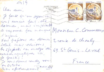 F. Petrarca e V. Alfieri — Sonetto di Alfieri sulla tomba di Petrarca a Colli Buganèi — editore Cartital Facchinelli — Verso