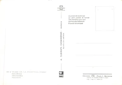 ベヘル・デ・ラ・フロンテラ — 村の全景 — 出版元 A. Subirats Casanovas、No. 2 — 裏面