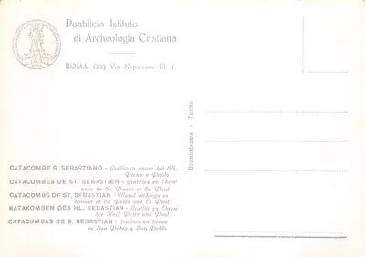 Katakumby św. Sebastiana — Graffiti w honorze świętych Piotra i Pawła — wydawca Pontificio Istituto di Archeologia Cristiana — Rewers