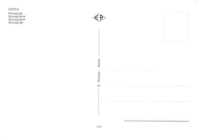 オステア — シナゴーグ — 発行者 E. Richter, 番号 174 — 裏面