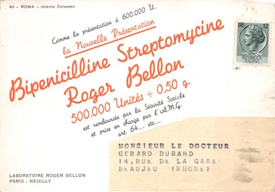 Colisée de Rome — vue intérieure — éditeur LABORATOIRE ROGER BELLON, Paris - Neuilly, n° 40 — Verso