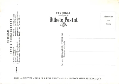 Bussaco — Wnętrze galerii Palace Hotel — wydawca Alexandre D'Almeida — Rewers