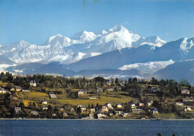 Geneve — Le Mont Blanc (4 810 m) et le Coteau de Cologny — Éditions Jaeger