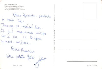 Santander Marinera — widok portu i plaży — wydawca FOTO ALSAR, nr 298 — Rewers