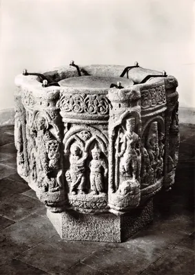 Taufstein — Klosterkirche St. Georg — FOTO-FRITZ Karte Nr. 600