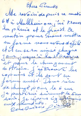 Camp militaire Munsingen-Auingen — TRUPPENÜBUNGSPLATZ — éditeur Bildverlag Arthur L. Traut — Verso