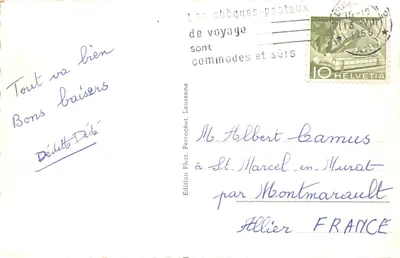 Quai Osterwald — zaroślony spacer przy jeziorze — wydawca Edition Phot. Perrochet, Lausanne, n° 4082 — Rewers