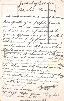 Godesberg — Vue de la Rheinterrasse — Stengel & Co., G.m.b.H., Dresde — Verso