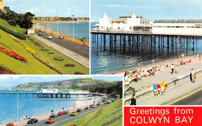 Colwyn Bay — vue panoramique du bord de mer et du ponton — Photocolor C.1566