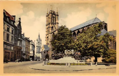Gand — Cathédrale Saint-Bavon et Monument des Frères Van Eyck — ARTCOLOR BRUXELLES