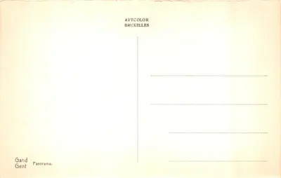간트의 전경 — 세인트바폰 성당과 탑 — 출판사 ARTCOLOR BRUXELLES — 뒷면