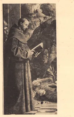 Saint François d'Assise — détail de la scène de l'Adoration — éditeur CASA DELL'ARTE CRISTIANA MILANO, n°26
