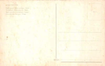 Amsterdam — Monument national, Dam — éditeur Krüger, n° 935/17 — Verso