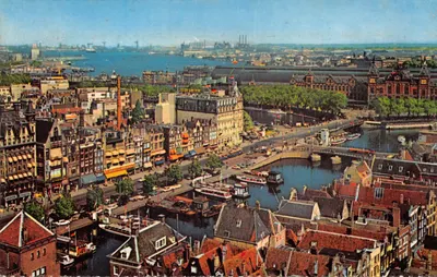 Amsterdam — vue du Damrak avec le canal Y — éditeur Krüger, n° 935/2