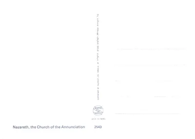 Nazaréth — église de l'Annonciation — éditeur HERZLIA — Verso