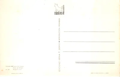 Toledo — Porte de Bisagra — Éditions Iberia, n° A. 107 — Verso