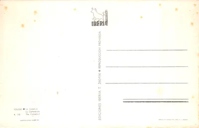 トーレド — 大聖堂 — 出版元EDICIONES IBERIA、番号A. 110 — 裏面