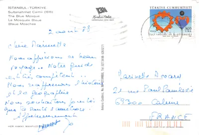 Istanbul - Turquie — La Mosquée Bleue (Sultanahmet Camii, 1616) — éditée par Keskin Color — Verso