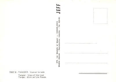 타nger 항구의 전경 — 출판사 JEFF, 번호 7057 B — 뒷면