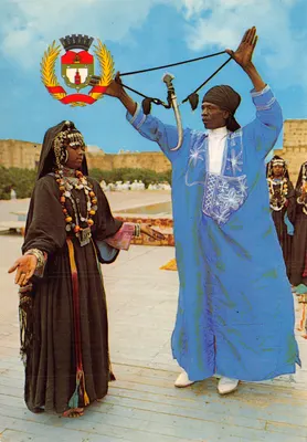 Danse du poignard au folklore — Marrakech — éditeur JEFF, n° 5386 B