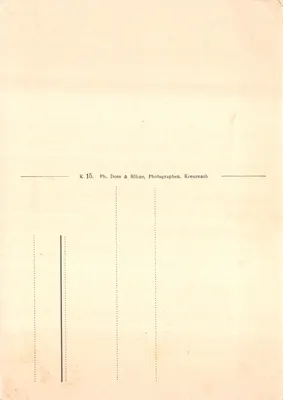 罗滕费尔斯 — 悬崖峡谷与树木环绕的道路 — 出版商 Ph. Does & Söhne, Kreuznach, 编号 K 15 — 背面