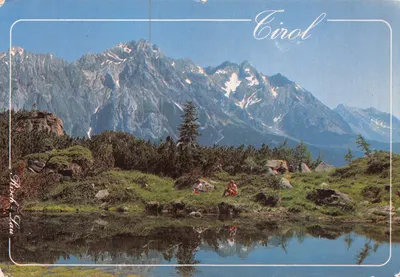 Lac et montagnes du Tirol — vue de Cirol — éditeur Risch-Lau, n° IN 49936