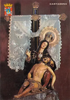 Die Pietà — Statue der Jungfrau mit dem Kind in Cartagena — Verlag JNRI