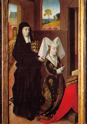 Spenderin mit Heiliger Elisabeth — Gemälde von Petrus CHRISTUS (ca. 1410-1472/73) — Verleger AVM, Seriennummer 0.1614-I
