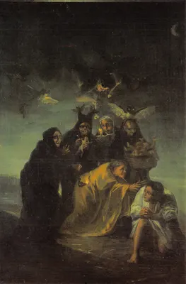 Scène de sorcières — tableau de Goya — éditeur Trekel foto, n° TI 91-443 03 88