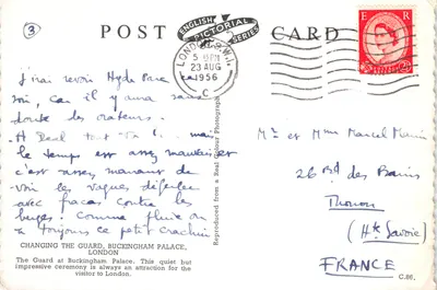 Zmiana straży — Pałac Buckingham — seria obrazów angielskich — Rewers