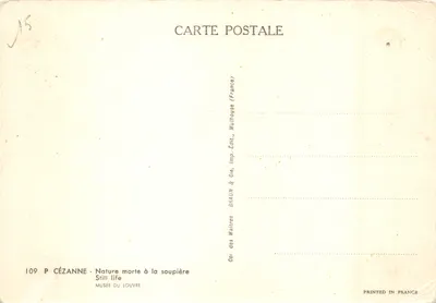 Nature morte à la soupière — œuvre de Cézanne — éditeur BRAUN & Cie, Mulhouse (France) — 뒷면