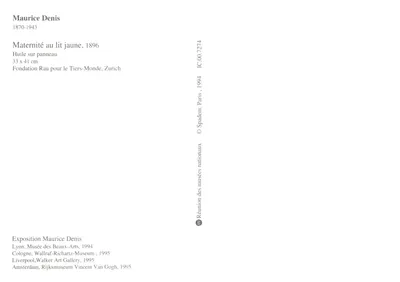 Maternité au lit jaune — huile sur panneau — éditeur Spadem, n° IC.00.7274 — 뒷면