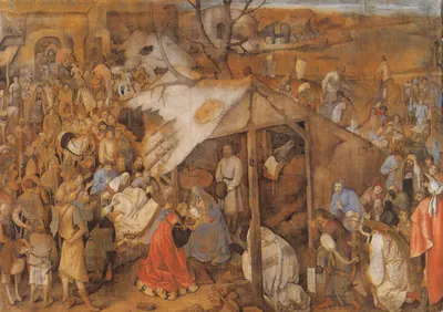 L'adoration des mages — tableau de Bruegel Pieter I — éditeur : printed in Belgium, lannoo, tielt