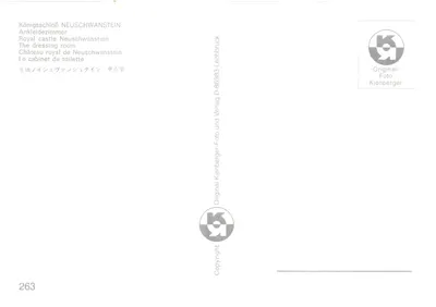 新天鹅堡宫殿 — 卫生间 — 出版商 Kienberger, 编号 263 — 背面