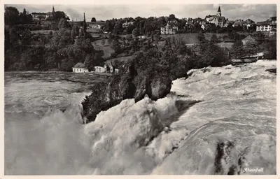 Rheinfall — chute du Rhin à Schlosschen Würth — éditeur Photoglob-Wehrli & Vouga & Co. A.G., Zürich