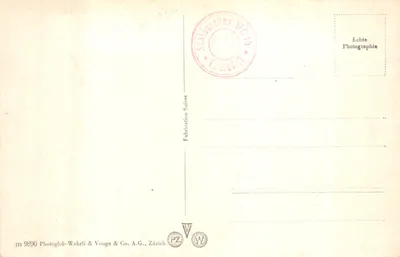 Rheinfall — chute du Rhin à Schlosschen Würth — éditeur Photoglob-Wehrli & Vouga & Co. A.G., Zürich — पीछे