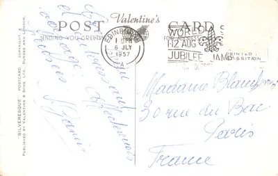 霍洛鲁德宫 — 残迹与山脉景观 — Silverresque Postcard & Sons Ltd. 编号 289 — 背面